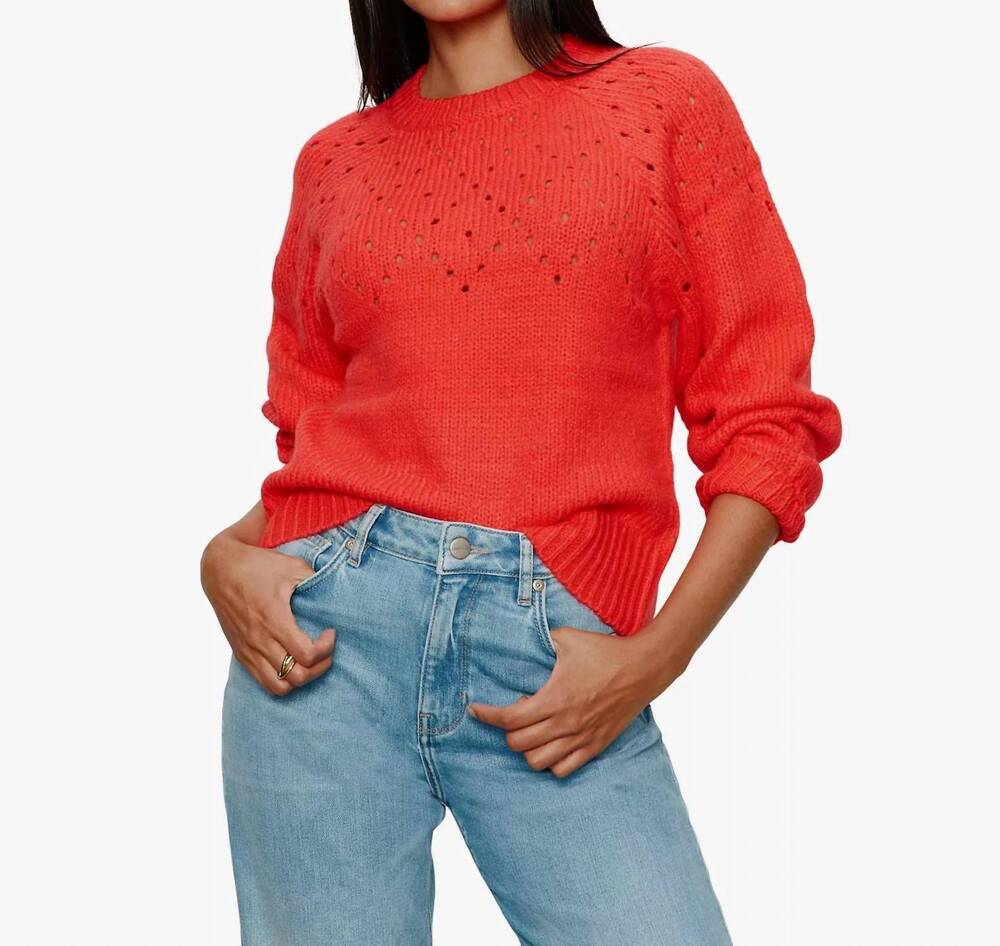 NEW SANCTUARY femme openwork sweater in tulip